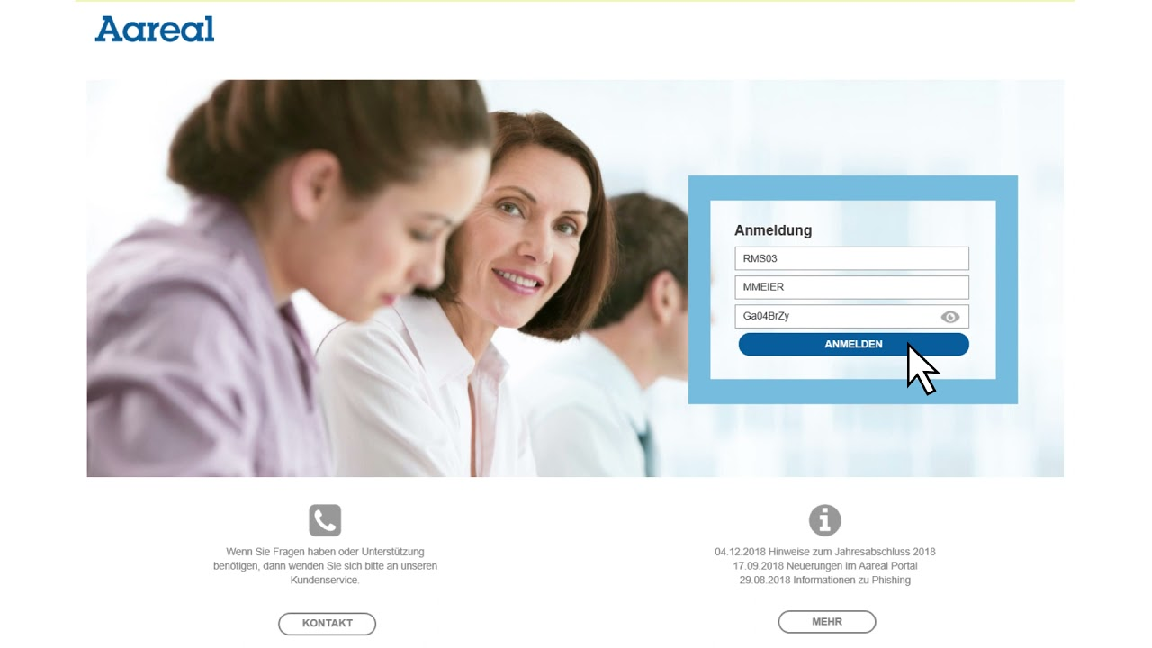Initiales Login